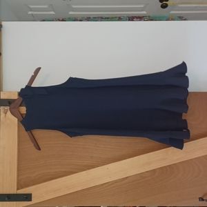 LIKELY Dress 💫 Navy Blue 💫luxe Fabric 💫 flounce bottom/tie neck 💫 small